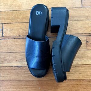 BP Black Platform Mules